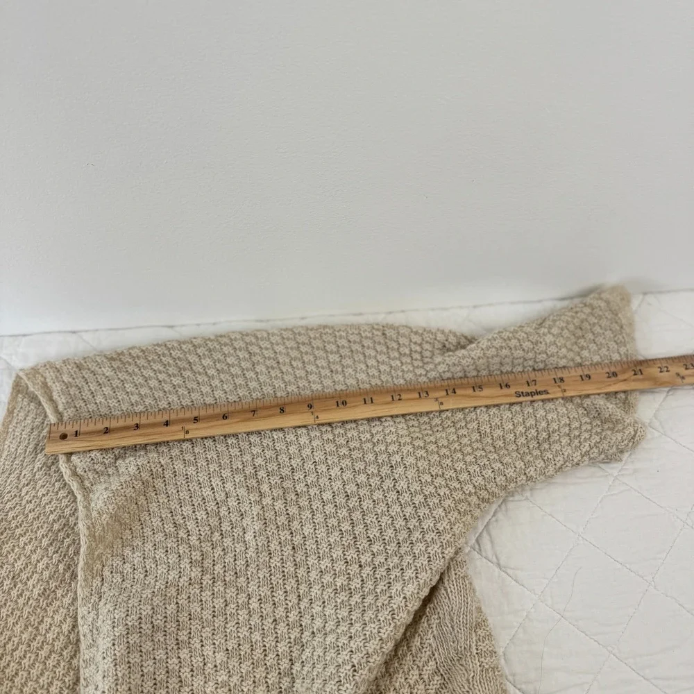 Brandy Melville Wool Blend Oversized Open Front Cardigan Beige‎ Made in Italy OS